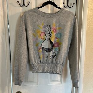 Disney Alice in Wonderland cinched sweatshirt size L
